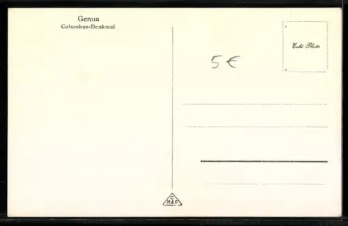 AK Genua, Columbus-Denkmal