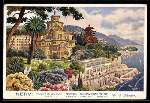 AK Genova-Nervi, Hotel Pagoda Paradiso, Hotel Schweizerhof Kursaal