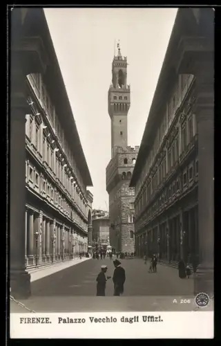 AK Firenze, Palazzo Vecchio dagli Uffizi