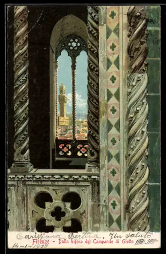 Lithographie Firenze, Dalla bifora del Campanile di Giotto