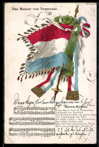 AK Burenkrieg, Das Banner von Transvaal, Buren-Hymne