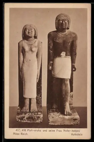 AK Hildesheim, Ptah-eruka uns eine Frau Nofer-hotpes im Pelizaeus-Museum