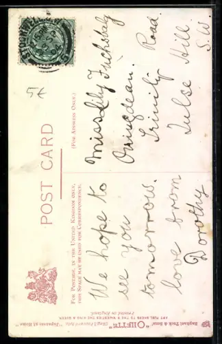 AK Geisha liest einen Brief