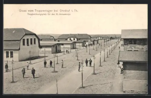 AK Ohrdruf i. Th., Truppenlager, Truppenübungsplatz für das XI. Armeekorps