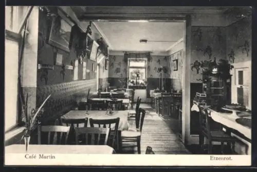 AK Etzenrot, Innenansicht vom Cafe Martin