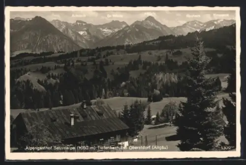 AK Tiefenbach bei Oberstdorf, Alpengasthof Sesselalpe