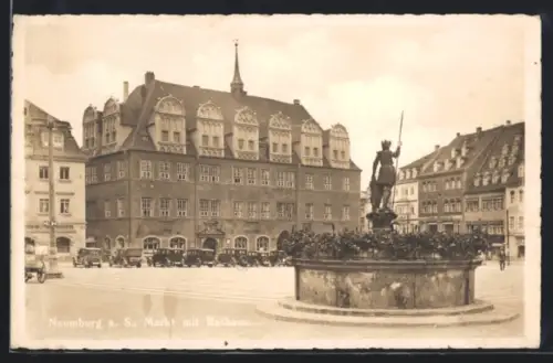 AK Naumburg, Markt mit Rathaus