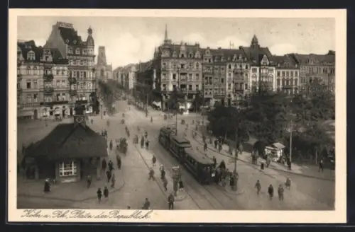 AK Köln-Neustadt, Platz der Republik, Strassenbahn