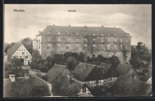 AK Rhoden, Strassenpartie mit Schloss