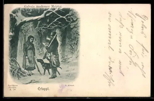 AK Ertappt, Förster und wilderndes Mädchen