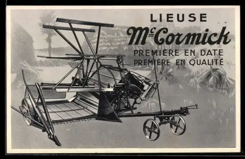 AK Reklame für landwirtschaftliche Maschine der Marke McCormick