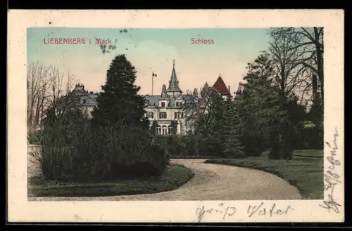AK Liebenberg i. Mark, Blick zum Schloss