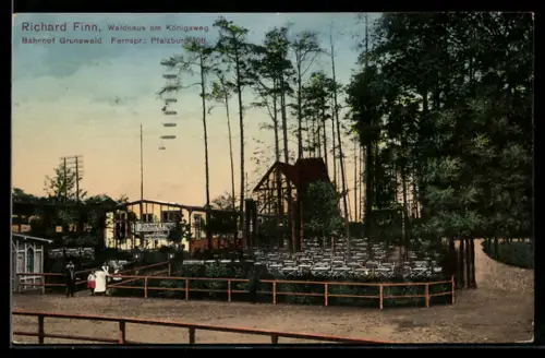 AK Berlin-Grunewald, Waldhaus am Königsweg v. Richard Finn
