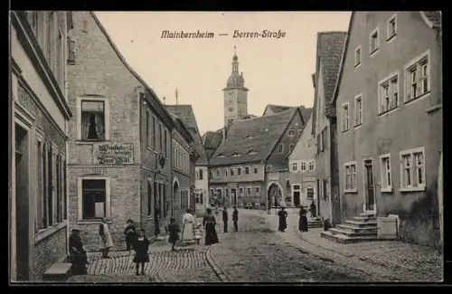 AK Mainbernheim, Herren-Strasse mit Weingasthaus Paul Will