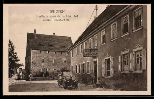 AK Iphofen, Gasthaus zum deutschen Hof von J. Seufert