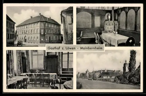 AK Mainbernheim, Gasthof zum Löwen, Gaststube