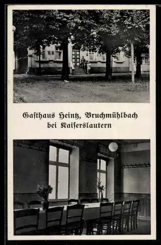 AK Bruchmühlbach bei Kaiserslautern, Gasthaus Heintz, Innenansicht