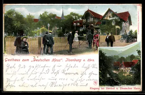 AK Ilsenburg, Gasthaus zum Deutschen Haus