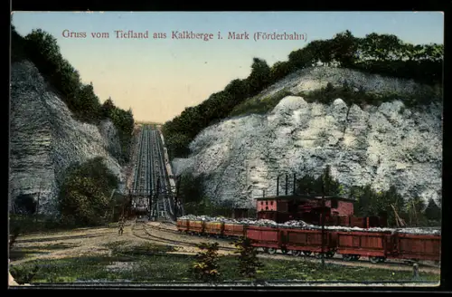 AK Kalkberge i. Mark, Tiefland mit Förderbahn