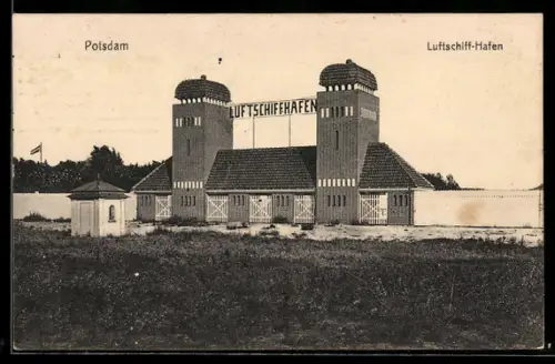 AK Potsdam, Ansicht vom Luftschiff-Hafen