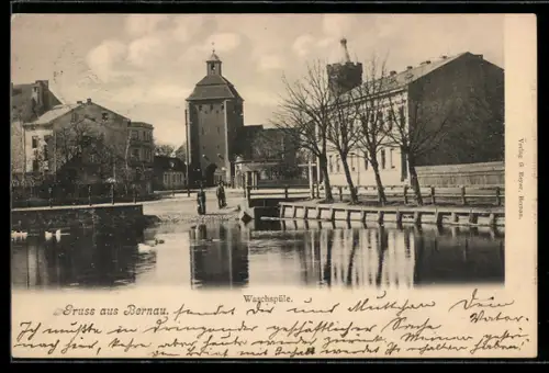 AK Bernau, Partie an der Waschspüle
