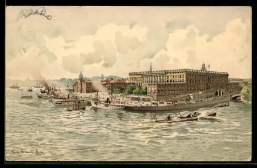 Künstler-AK Stockholm, Slottet