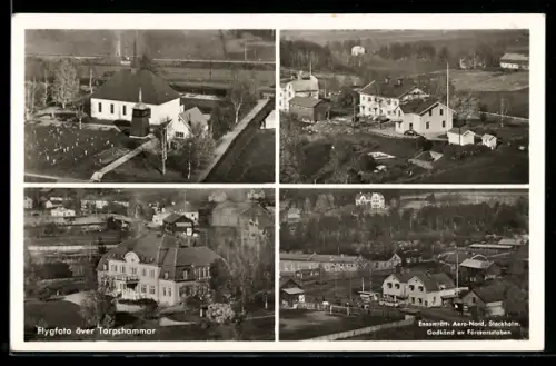 AK Torpshammar, Hotel, Friedhof, Ortspartie, Fliegeraufnahme