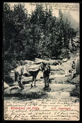 AK Are /Jemtland, Klöfjehäst vid Ullan