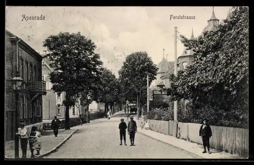 AK Apenrade, Forststrasse mit Villen