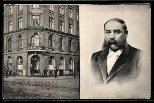 AK Kopenhagen, Hotel J. Olsson, Holbergsgade 26, Portrait Olsson