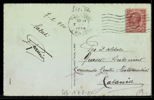 AK Palermo, Strassenbahn in der Via Roma