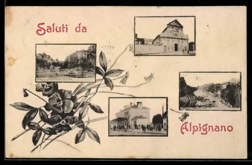 AK Alpignano, Veduta dal Ponte, Officine, Panorama