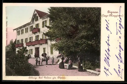 AK Gignese /Lago Maggiore, Albergo Bel Vedere gia Alpino