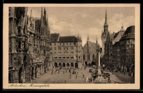AK München, Marienplatz