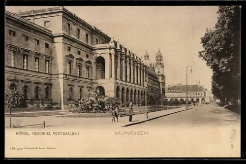 AK München, Königl. Residenz, Festsaalbau