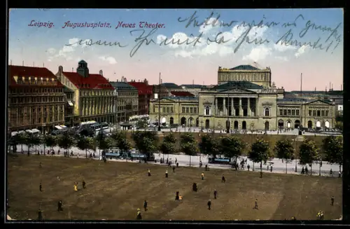 AK Leipzig, Augustusplatz, Neues Theater