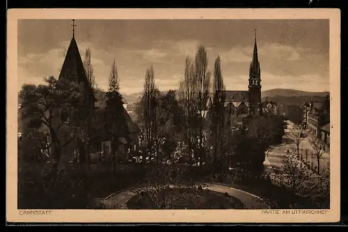 AK Cannstatt, Partie am Uffkirchhof