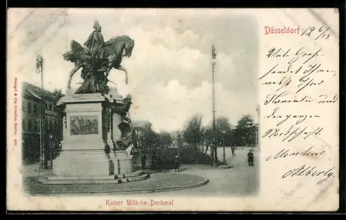 AK Düsseldorf, Kaiser Wilhelm-Denkmal