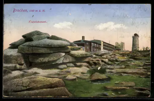 AK Brocken, Teufelskanzel, Gebäude, Turm