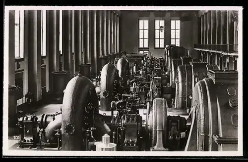 AK Walchensee, Maschinenhalle des Walchenseewerks, 8 Turbinen