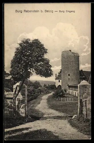 AK Rabenstein /Belzig, Burg Rabenstein, Eingang