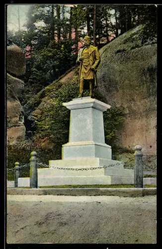 AK Oybin, König-Albert-Denkmal