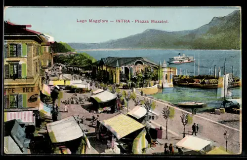 AK Intra /Lago Maggiore, Piazza Mazzini