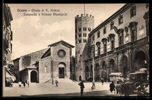 AK Orvieto, Chiesa di S. Andrea, Campanile e Palazzo Municipale
