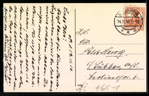 AK Neuruppin, Rheinsberger Tor, Bahnhof