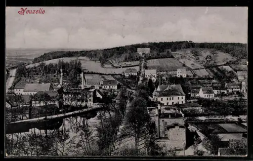 AK Neuzelle, Ortsansicht mit Kloster und umliegenden Gebäuden