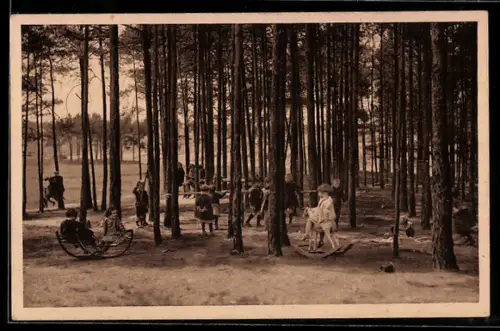 AK Rüdnitz i. M., Waldspielplatz des Kinderheims Sternschnuppe