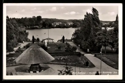 AK Bad Buckow, Kurpark mit Buckower See