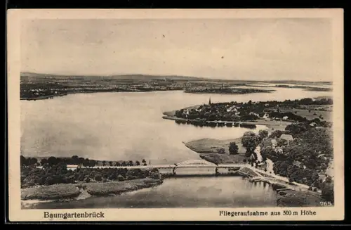 AK Baumgartenbrück, Fliegeraufnahme, Brücke, Schwielowsee
