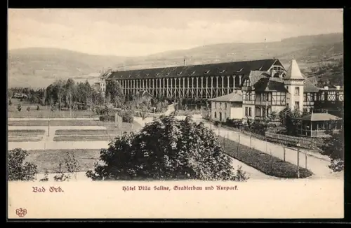 AK Bad Orb, Hotel Villa Saline, Gradierbau, Kurpark